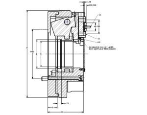 Counter centrifugal sliding jaw chuck drawing